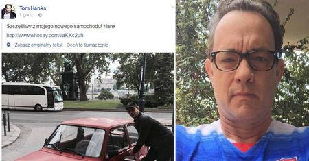 Tom Hanks cieszy się z... nowego Malucha (FOTO)