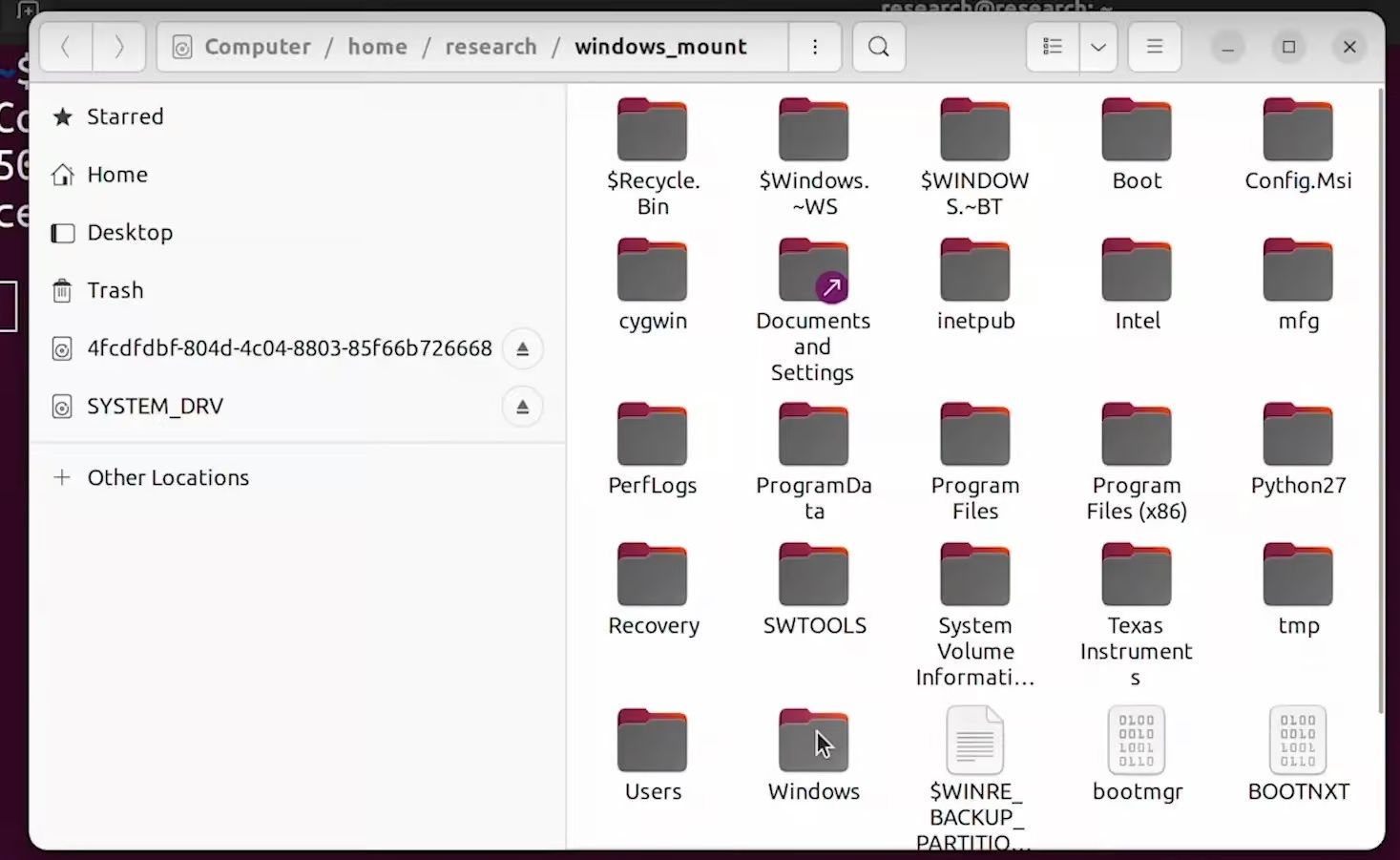Pliki Windows pod Linux BitLocker hacked