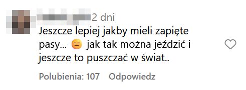 Monika Mrozowska wozi samochodem dzieci bez zapiętych pasów