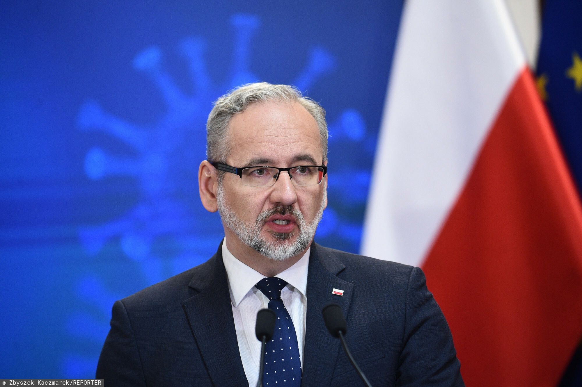Polska znosi stan epidemii - konferencja prasowa
06.05.2022 Warszawa Konferencja ministra zdrowia Adama Niedzielskiego dotyczaca zniesienia stanu epidemii w Polsce  fot. Zbyszek Kaczmarek/REPORTER
n/z: Adam Niedzielski
Zbyszek Kaczmarek/REPORTER