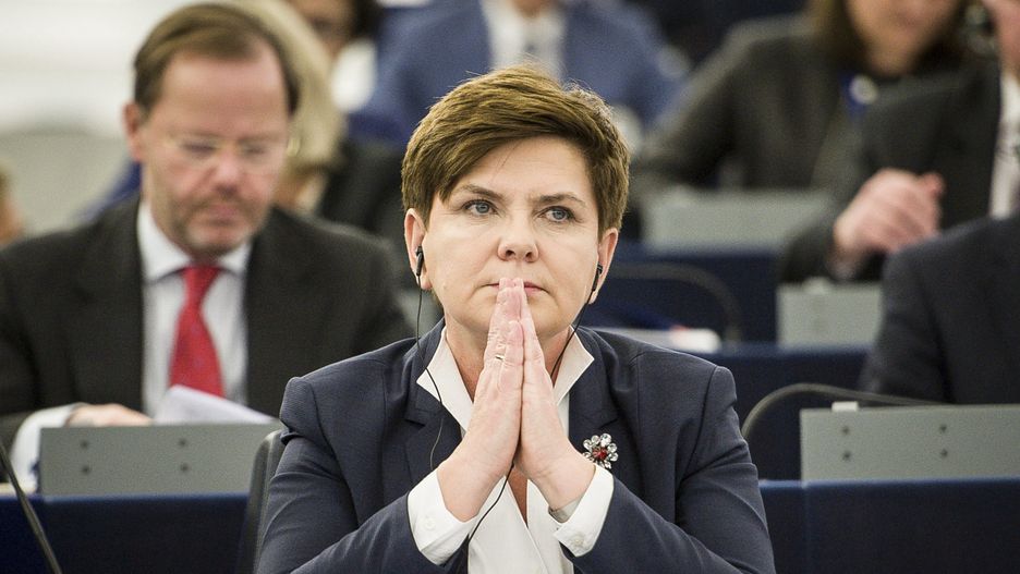 Debate on Poland
Polish Prime Minister Beata Szydlo during debate on the situation in Poland at European Parliament headquarters in Strasbourg, France on 19.01.2016. PAP/Wiktor D�bkowski
Wiktor D�bkowski
Strasbourg, Strasburg, France, Alsace, eu headquarters, Europe, EU, European Union, figure, governance, government, headquarters, intergovernmental, international, international institution, policy, politician, politics, power, rule, talk, talks, union, relations