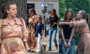 Anna Mucha spaceruje po Warszawie w towarzystwie NASTOLETNICH DZIECI! 14-letnia Stefania przerosła już mamę (ZDJĘCIA)