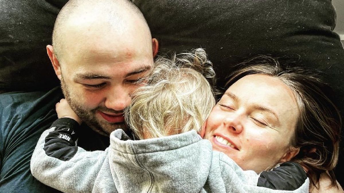 Adam Kownacki z rodziną