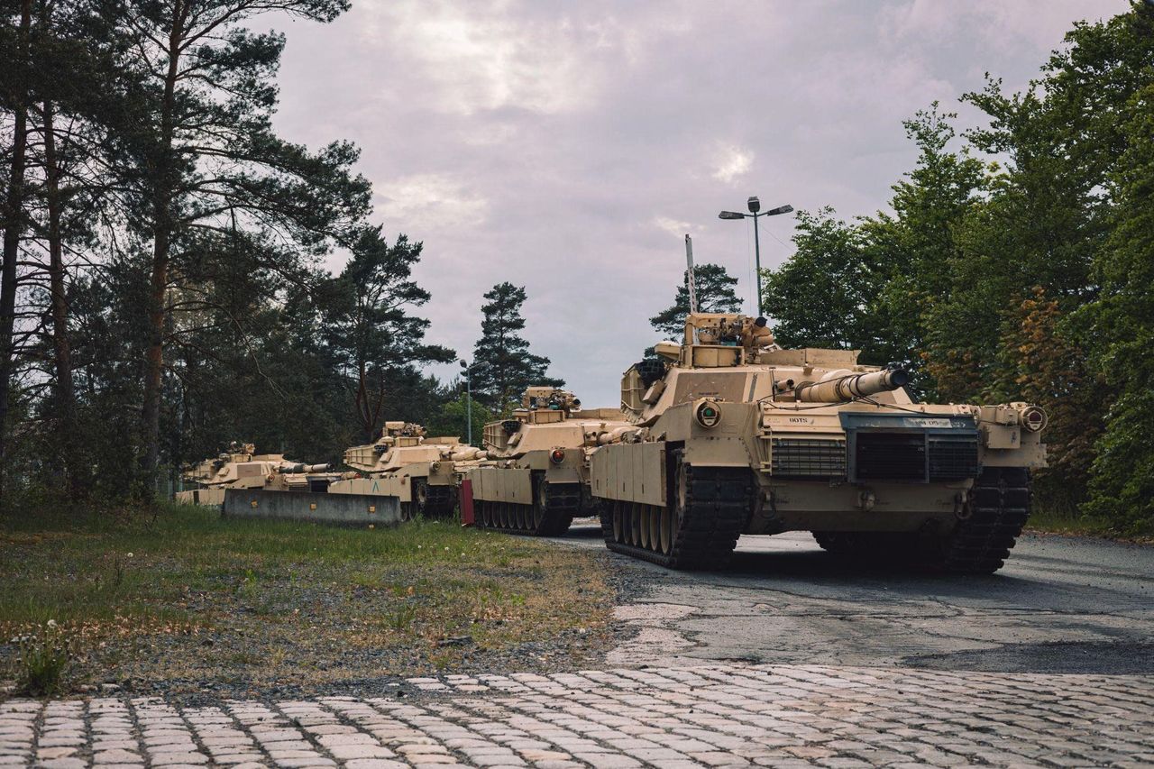 Czołgi M1A1 Abrams podczas szkolenia w Niemczech