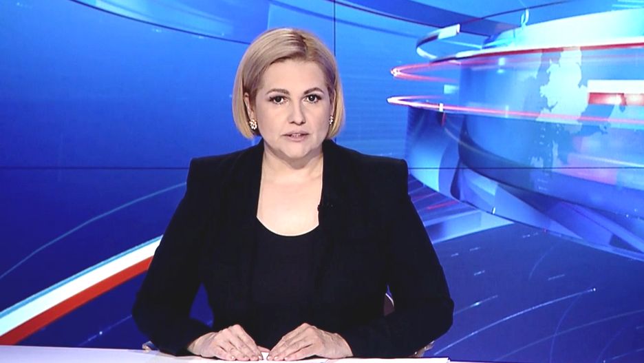 Taki pasek pojawił się w "Wiadomościach" TVP z 5 września 2023 r. 