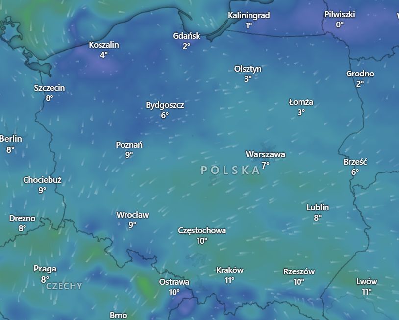  Prognoza na noc z soboty na niedzielę