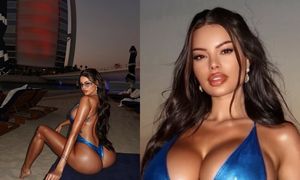 Konflikt na Bliskim Wschodzie? Nie w świecie Justyny Gradek. Niewzruszona eksponuje podrasowane wdzięki na dubajskiej plaży (FOTO)