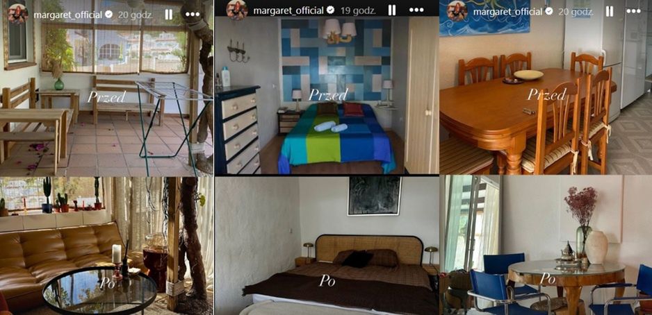 Wnętrze hiszpańskiego domu Margaret przed i po remoncie