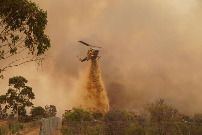 Ogromny pożar na przedmieściach Perth w Australii