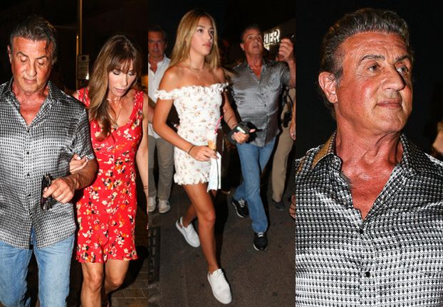 Zoperowany Sylvester Stallone spędza wakacje z żoną i córkami