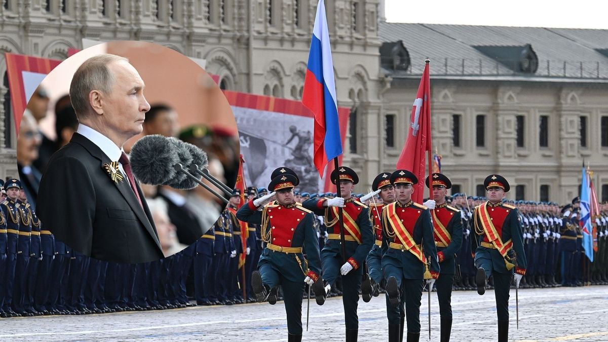 Władimir Putin na defiladzie z okazji Dnia Zwycięstwa