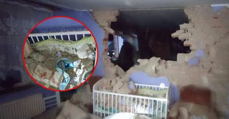 W domu wybuchł piec. Cegły spadły na łóżeczko z niemowlęciem