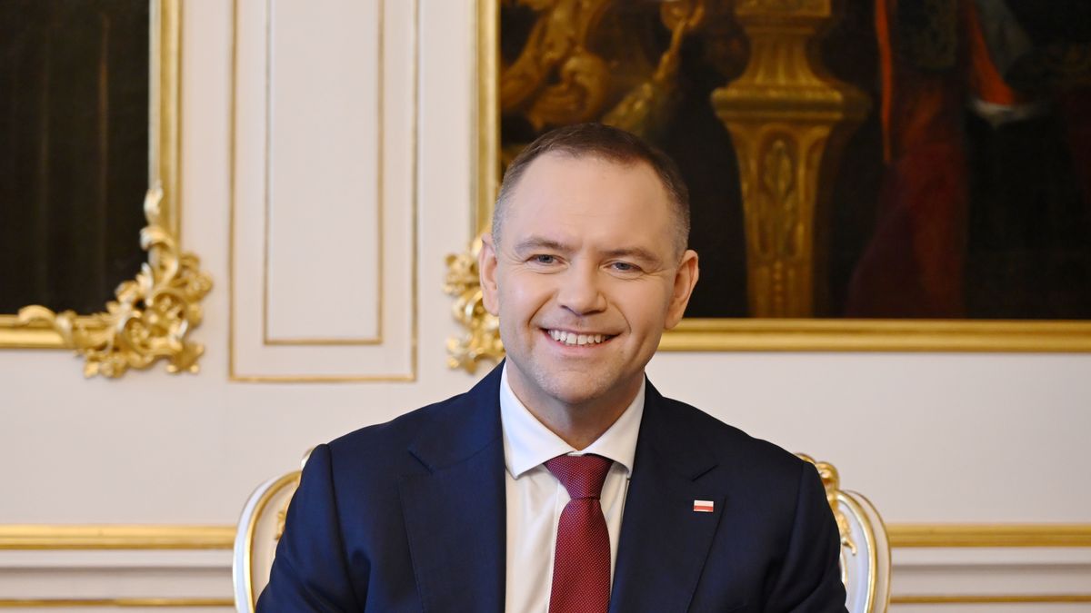 PRAGUE, CZECH REPUBLIC - 2025/11/24: Poland President Karol Nawrocki seen during meeting at Prague Castle. Polish President Karol Nawrocki and his wife Marta Nawrocka visit the Czech Republic and met with the Czech President Petr Pavel and his wife Eva Pavlova. (Photo by Tomas Tkacik/SOPA Images/LightRocket via Getty Images)
