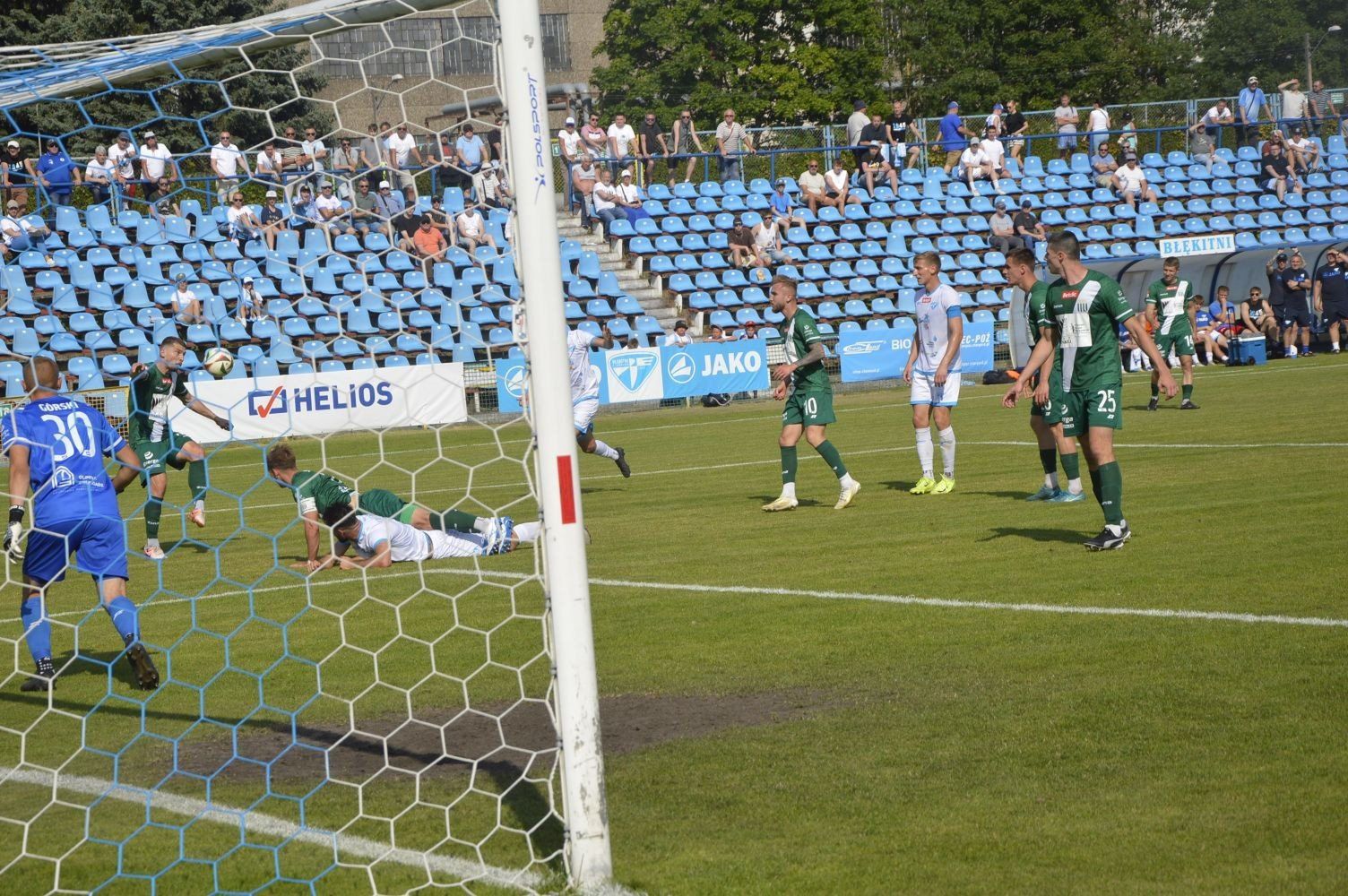 Błękitni przegrywają w pierwszym spotkaniu z Olimpią Grudziądz 0:2.