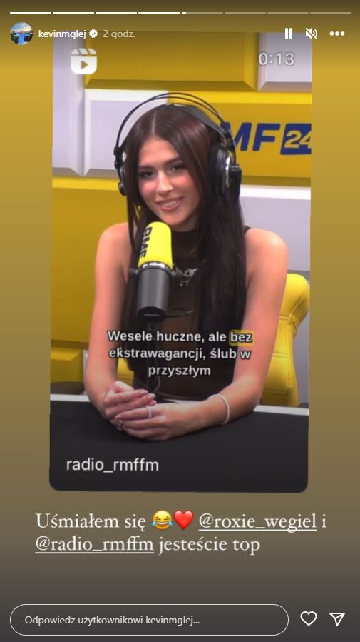 Kevin Mglej reaguje na najnowszy wywiad Roksany Węgiel