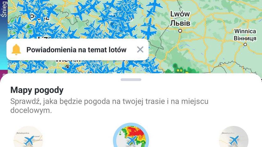 Samoloty na żywo