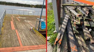 Remont pomostu i zjeżdżalni w Margoninie dobiega końca