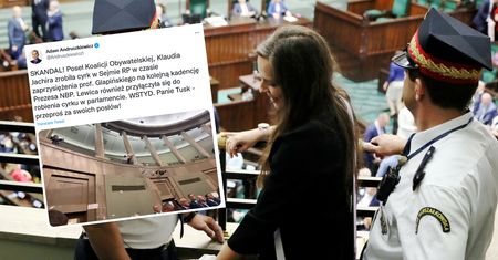 "Deszcz pieniędzy" rozrzucony w Sejmie. Specjalna akcja dla Glapińskiego