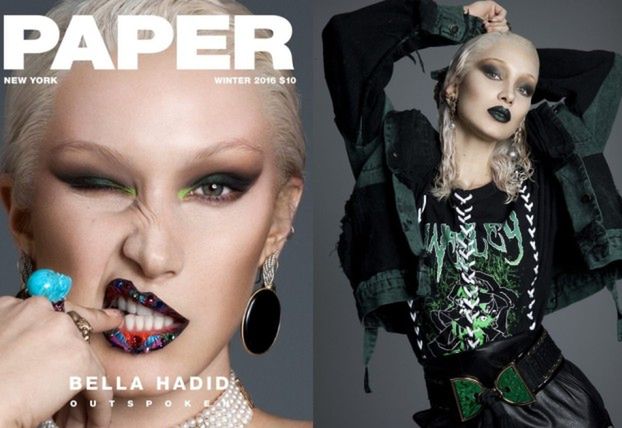 Bella Hadid jako blondynka na okładce "Paper Magazine"