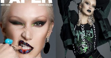 Bella Hadid jako blondynka na okładce "Paper Magazine"