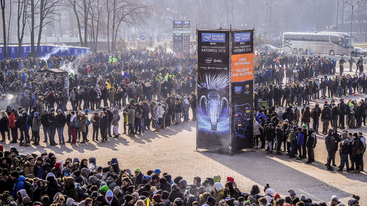 ESL Intel Extreme Masters World Championship Katowice 2018KATOWICE, POLAND - MARCH 03: Fans waiting to get into the Spodek Arena before Counter-Strike: Global Offensive semi final game between Astralis and FaZe Clan on March 3, 2018 in Katowice, Poland. (Photo by PressFocus/MB Media/Getty Images)MB Media