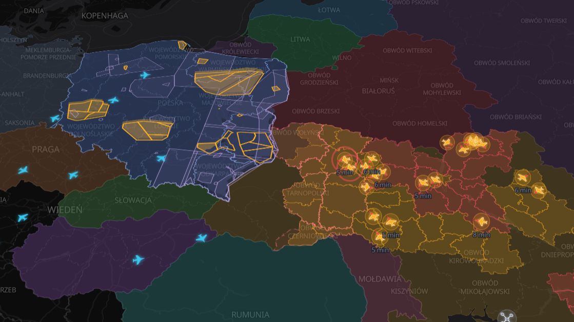 Mapa w aplikacji Strażnik