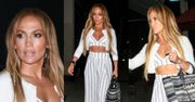 Jennifer Lopez chwali się brzuchem w Los Angeles