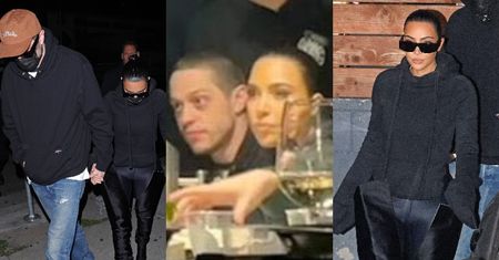 Kim Kardashian i Pete Davidson chowają się przed paparazzi w drodze na kolację (ZDJĘCIA)