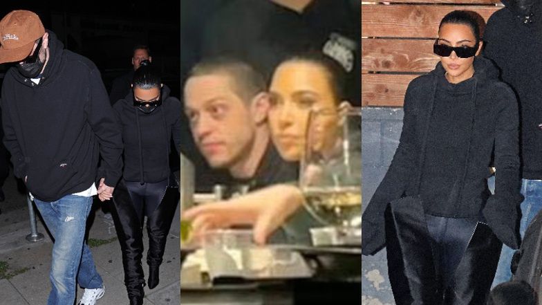 Kim Kardashian i Pete Davidson chowają się przed paparazzi w drodze na kolację (ZDJĘCIA)