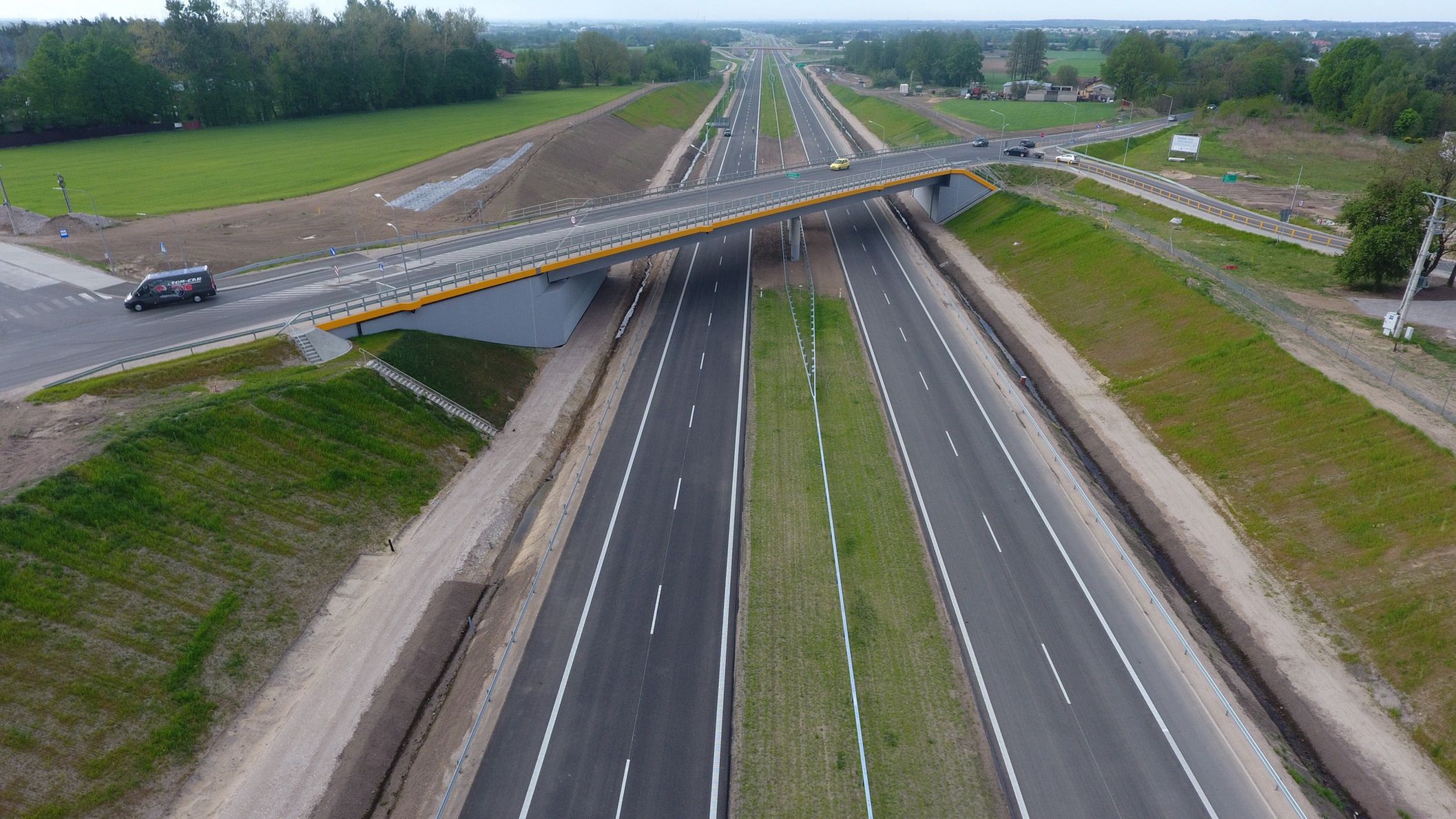 Budowa drogi ekspresowej S14 odc. Lublinek - Aleksandrów Łódzki (połowa zachodniej obwodnicy Łodzi), stan na maj 2022 