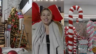 Andziaks udekorowała willę na święta: tysiące światełek, choinki, duże kokardy (ZDJĘCIA)