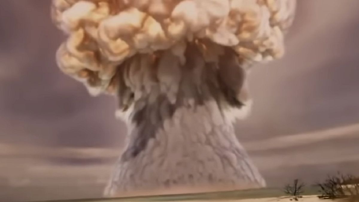 Symulacja wybuchu nuklearnego.