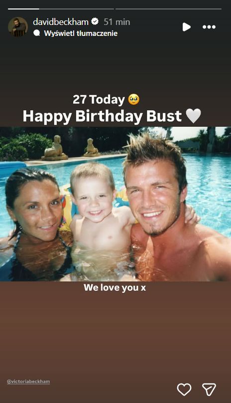 David i Victoria składają synowi życzenia urodzinowe