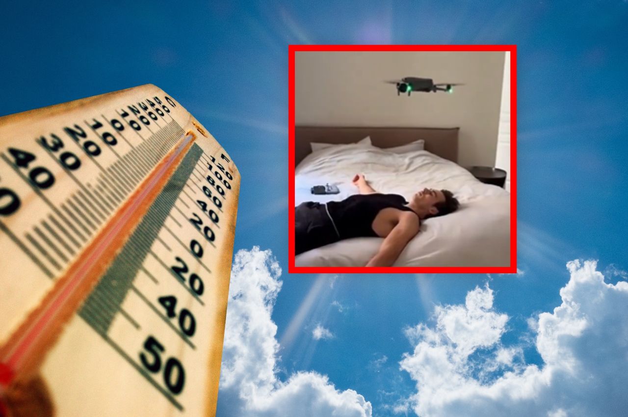 Nie ma klimatyzacji, więc znalazł inne rozwiązanie. Pokazał je w sieci