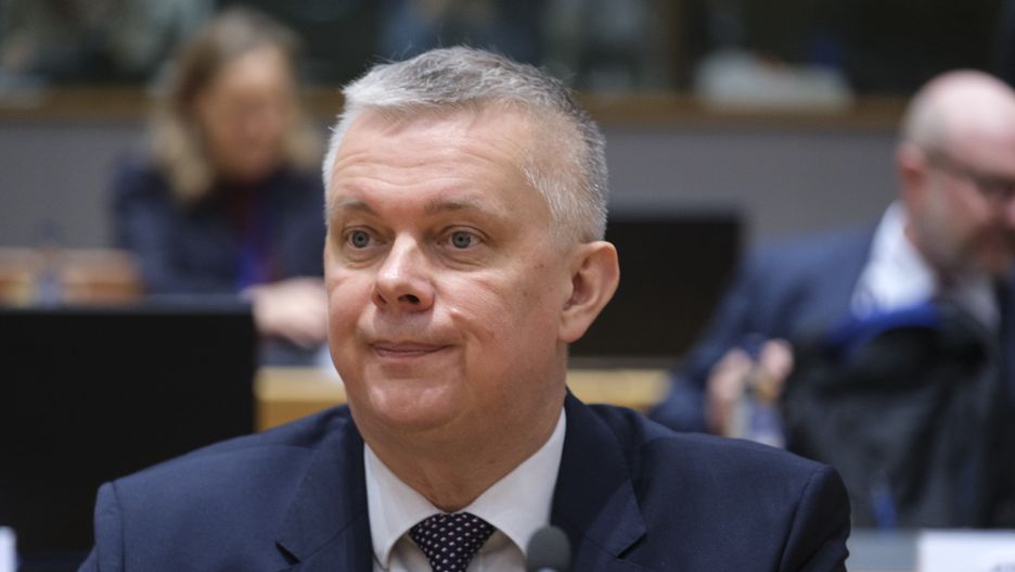 BRUSSELS, BELGIUM - DECEMBER 12 : Polish Minister for the Interior and Administration Tomasz Siemoniak attends an EU Home Affairs Ministers meeting in the Europa, the EU Council headquarter on December 12, 2024 in Brussels, Belgium. The presidency has put the adoption of the Council decision setting the date for the lifting of checks on persons at the internal land border with and between Bulgaria and Romania on the agenda of the meeting of ministers. Both countries already fully apply Schengen rules from 31 March 2024. The Commission and eu-LISA (an EU agency in charge of the management of IT systems in the area of security and justice) will brief ministers on the way forward on the start of operations of the Entry Exit System (EES). The Commission will give an update on the implementation of the pact on migration and asylum, a set of EU laws which was adopted in May. (Photo by Thierry Monasse/Getty Images)
