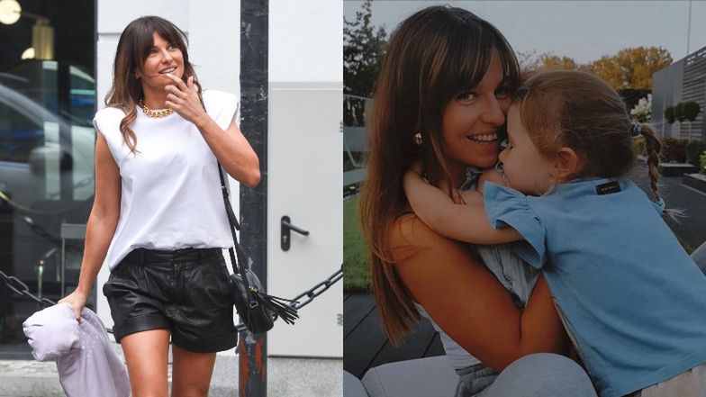 Anna Lewandowska z córkami, Klarą i Laurą