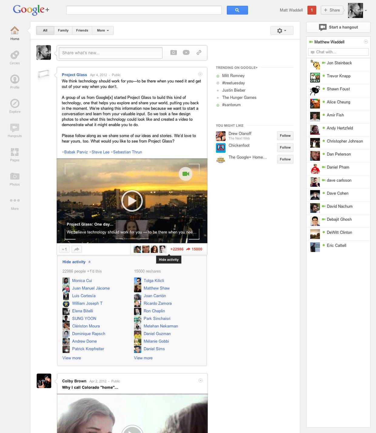 Nowy wygląd Google+ (Fot. Google)