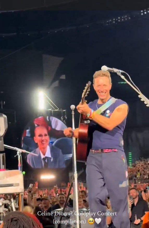 Celine Dion na koncercie zespołu Coldplay