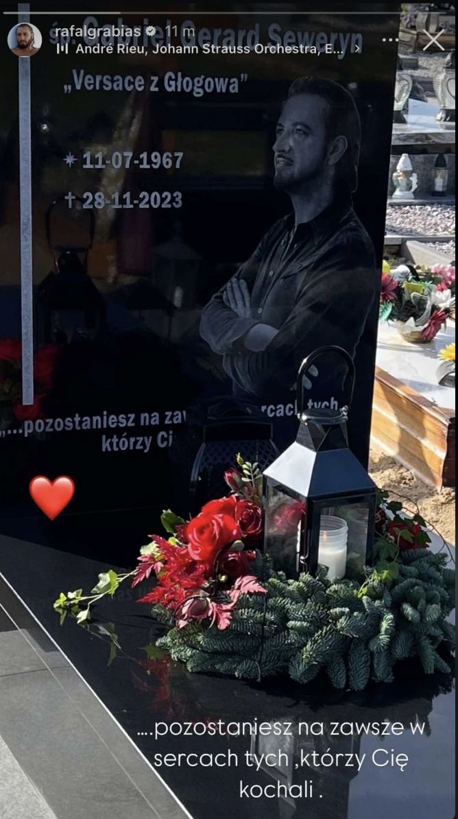 Rafał Grabias pokazał grób Gabriela Seweryna