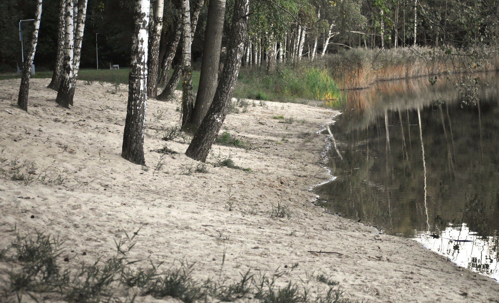 Na kawałku plaży można zażywać kąpieli...słonecznych