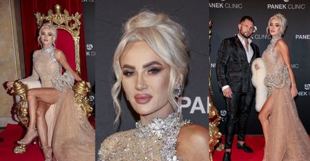 "Królowa życia" Izabela Macudzińska GRA NOGĄ na "królewskich" urodzinach kliniki medycyny estetycznej (ZDJĘCIA)