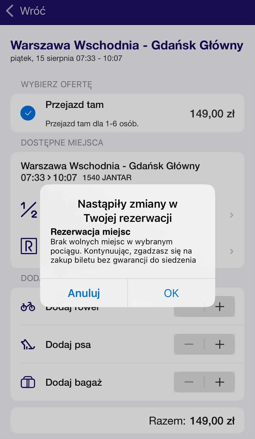 Brakuje miejsc w pociągach na długi weekend sierpniowy