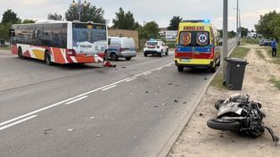 Gorzów: Wypadek na Żwirowej. Autobus MZK zderzył się z motocyklistą