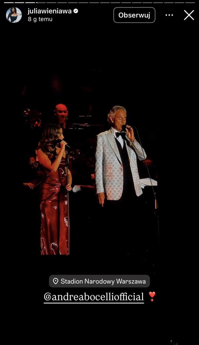 Julia Wieniawa i Andrea Bocelli