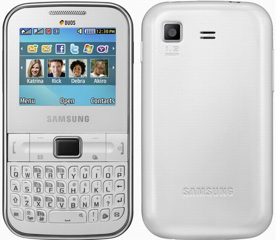 Samsung Ch@t 322 - dual SIM z QWERTY