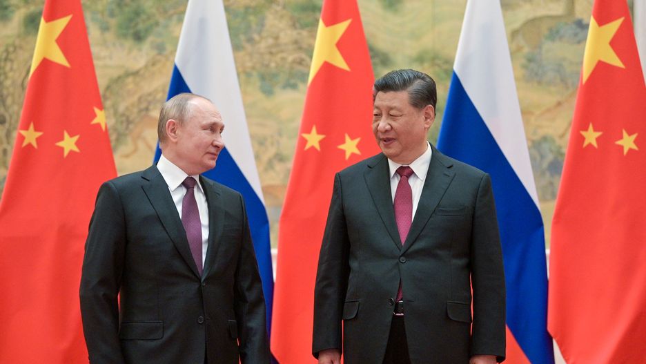 BEIJING, CHINA - FEBRUARY 4, 2022: Russia's President Vladimir Putin (L) and his Chinese counterpart Xi Jinping pose during a meeting. Alexei Druzhinin/Russian Presidential Press and Information Office/TASS (Photo by Alexei Druzhinin\TASS via Getty Images)
