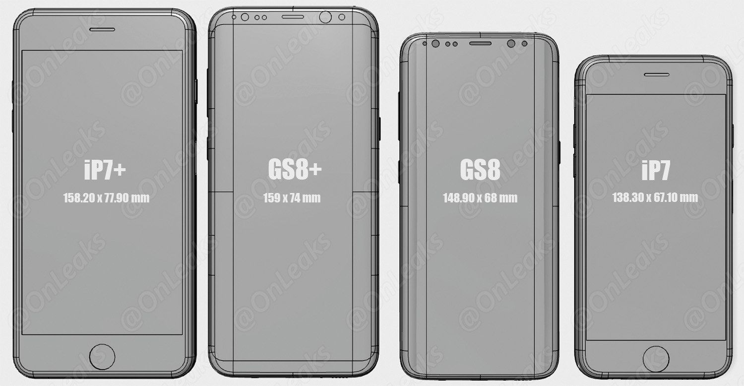 Galaxy S8 kontra reszta świata. Jak wypadają jego wymiary na tle innych smartfonów? 3