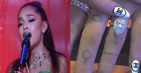 Ariana Grande zakryła plastrem imię Davidsona wytatuowane na palcu! (FOTO)
