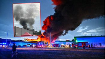 Pożar na pogorzelisku. Kłęby dymu nad Mińskiem Mazowieckim