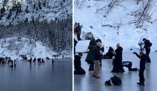 Szokujące nagranie. Zrobili sobie lodowisko z Morskiego Oka